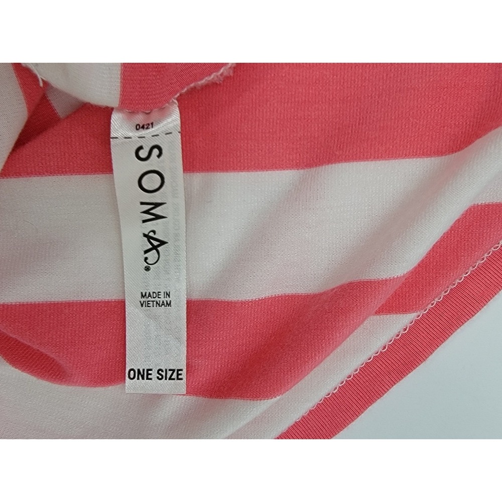 Soma Women's Large Pink Striped Racerback Sleep Chemise Nightgown - Picture 5 of 7